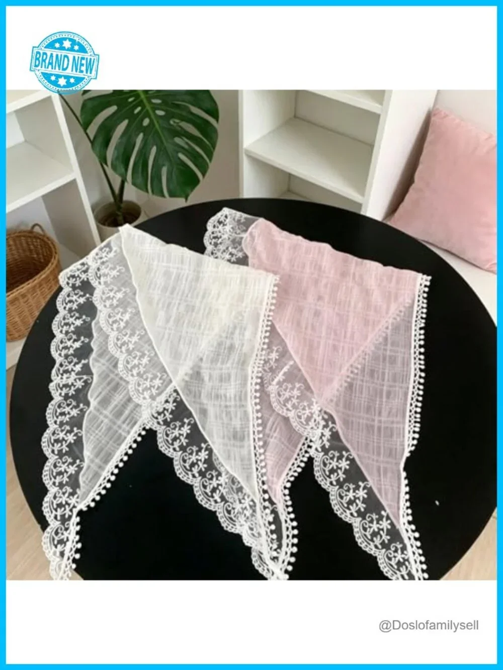 Lace Head Scarf Bandana 3 Pack Boho Floral Triangle Headband Hair Accessories